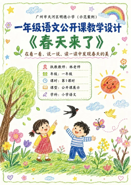 公开授業用クレヨン風教案設計指示