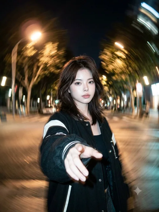 CCD复古长曝光夜景人像