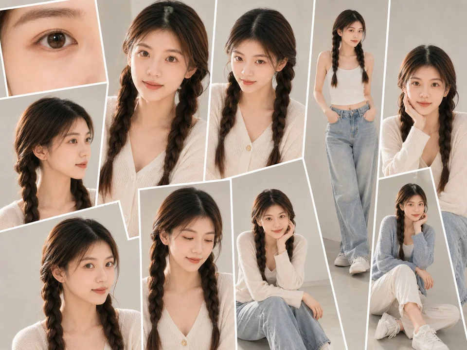 写実的なポートレートのグループ写真、スタジオスタイル