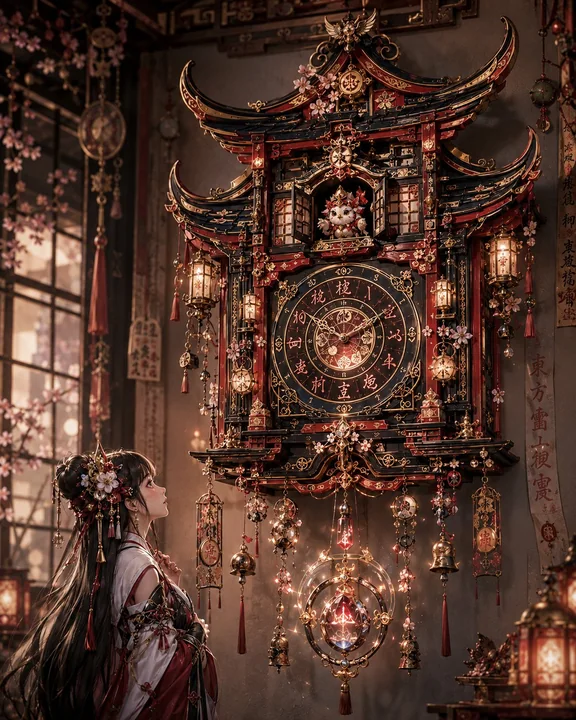 Illustration style high-end custom cuckoo clock design