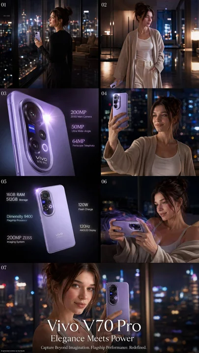 Vivo V70 Pro роскошная модная коммерческая реклама