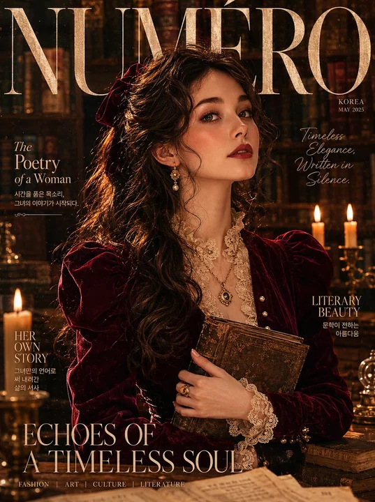 Couverture d'une revue littéraire coréenne féminine de style victorien