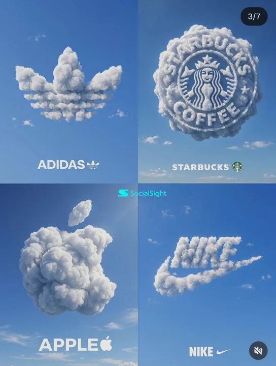 Cloud Brand Logo Series Poster Prompts