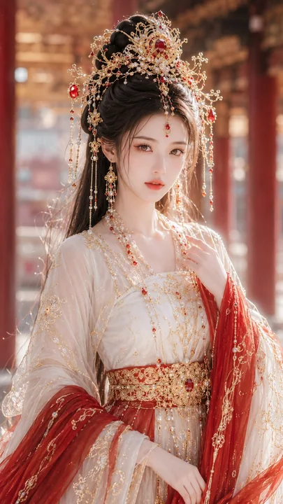 Tang-style elegant xianxia female lead refined portrait
