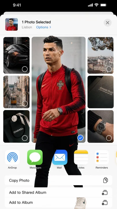 Interface système iOS, collage de magazine de mode, effet de sortie du cadre