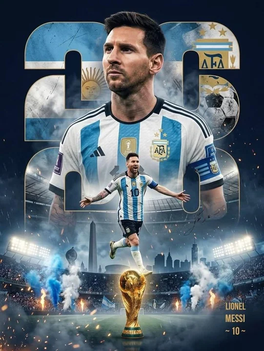 Digital promotional poster for the Argentina national football team
