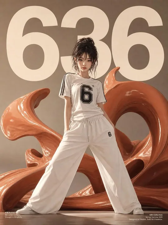 Couverture de mode sportive anime semi-réaliste représentant une femme coréenne