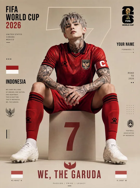 2026年世界杯印度尼西亚足球海报