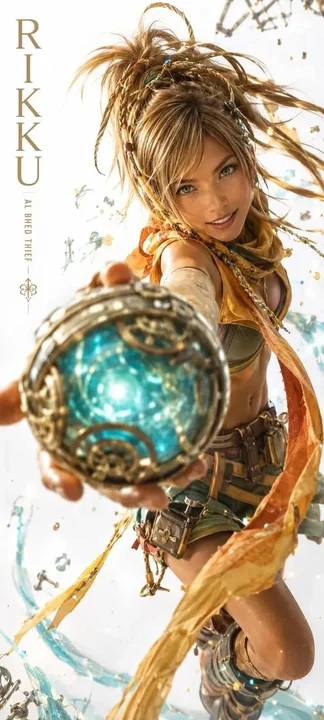 Final Fantasy Rikku ultra-realistic cinematic character portrait