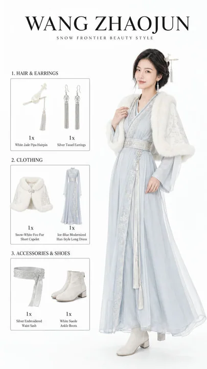 竖屏极简王昭君服饰页