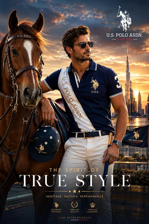 Affiche de mode de luxe haut de gamme de l'Association américaine de polo