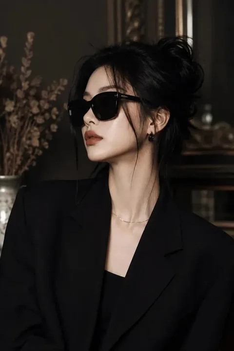 奢华暗黑时尚美学女性特写肖像