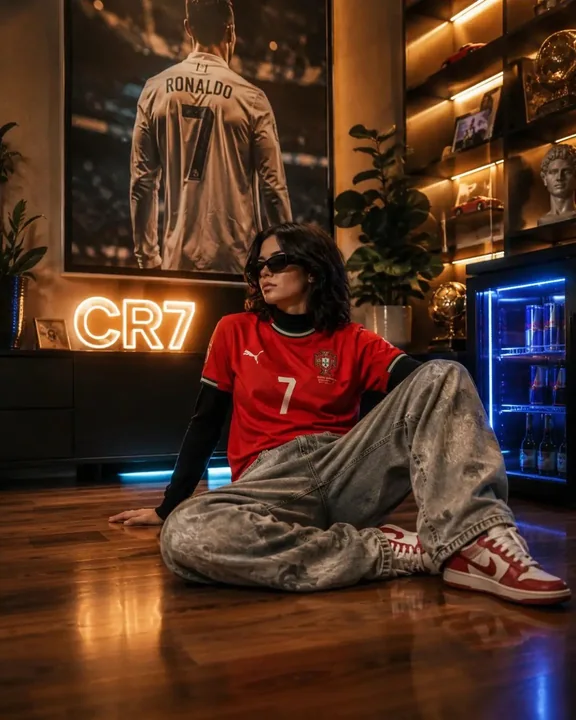 豪华足球运动主题房CR7葡萄牙女球迷