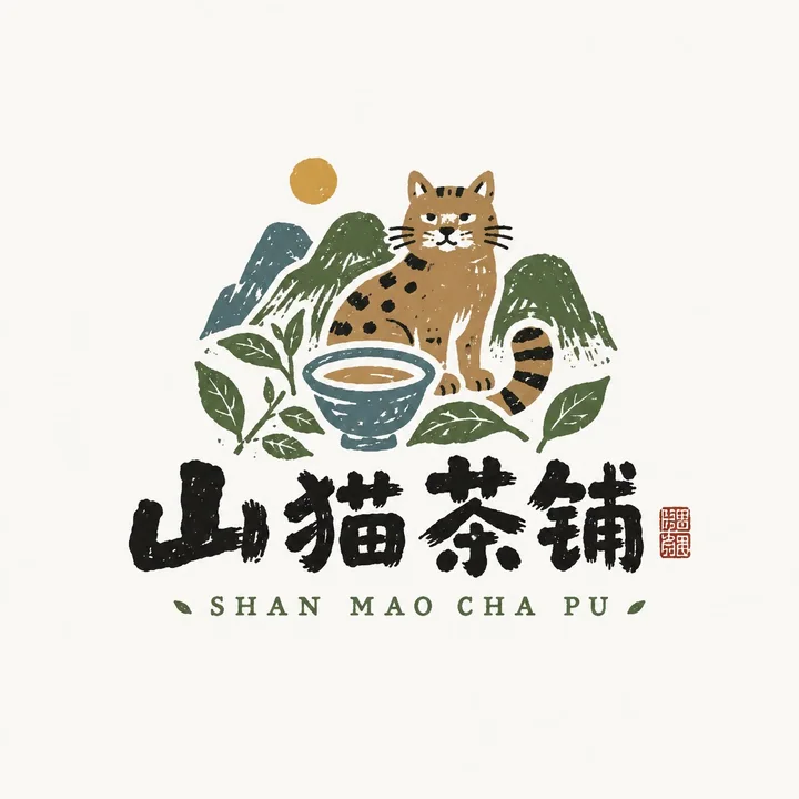 稚拙民艺风格中文品牌Logo设计