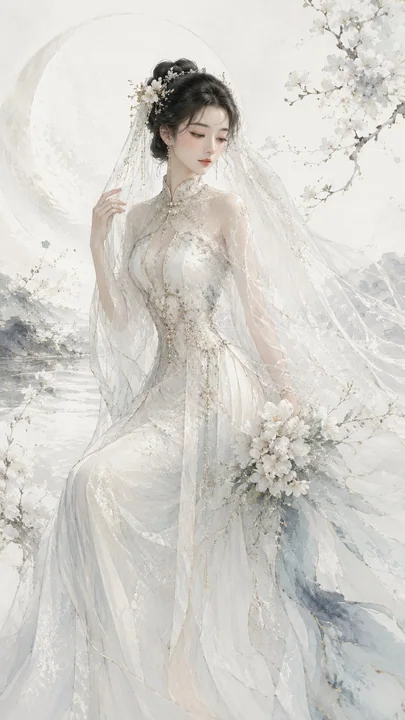 新中式高定婚服视觉海报