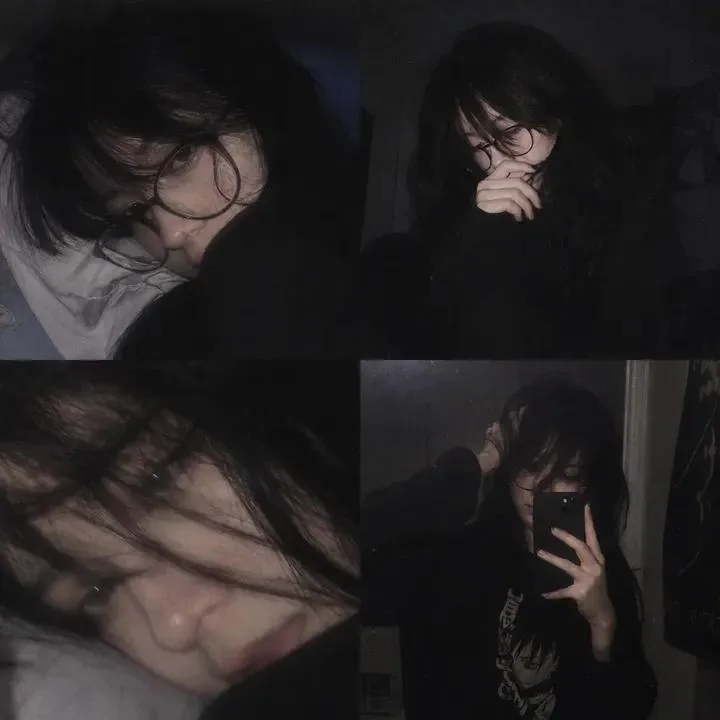 黑暗美学卧室少女拼贴摄影