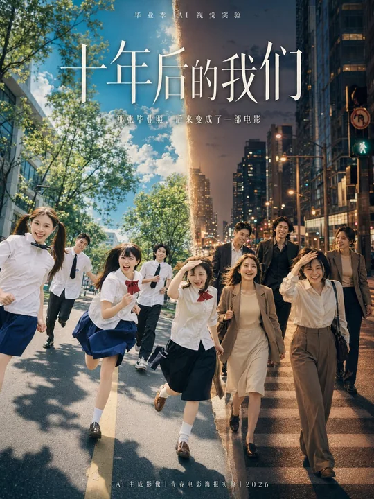 十年后的我们毕业照电影海报重绘