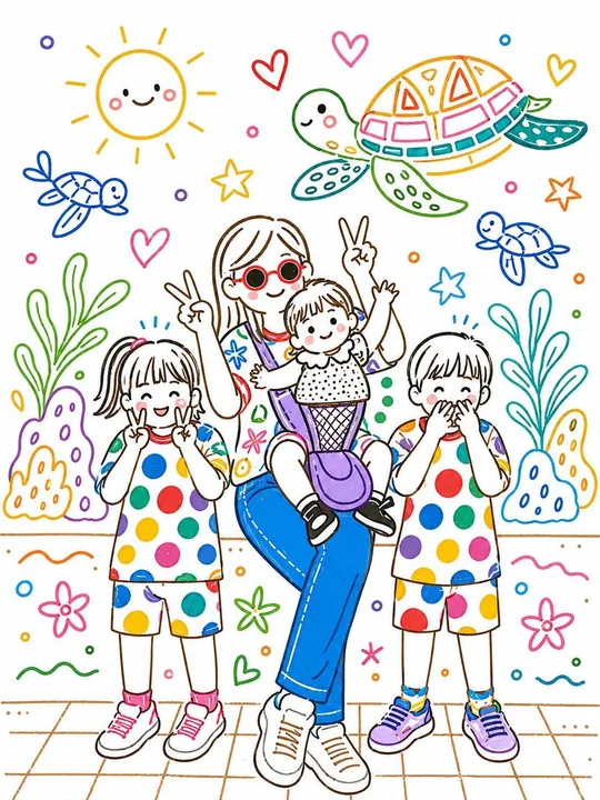 手工纸雕图层插画风格