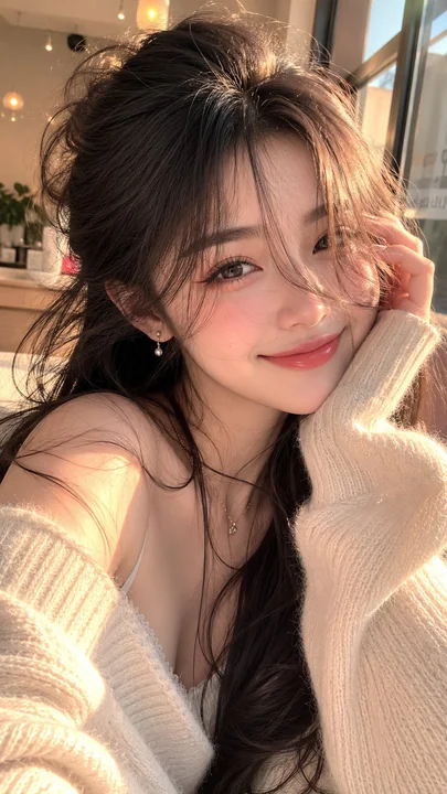 唯美黄金时段年轻女性特写写真