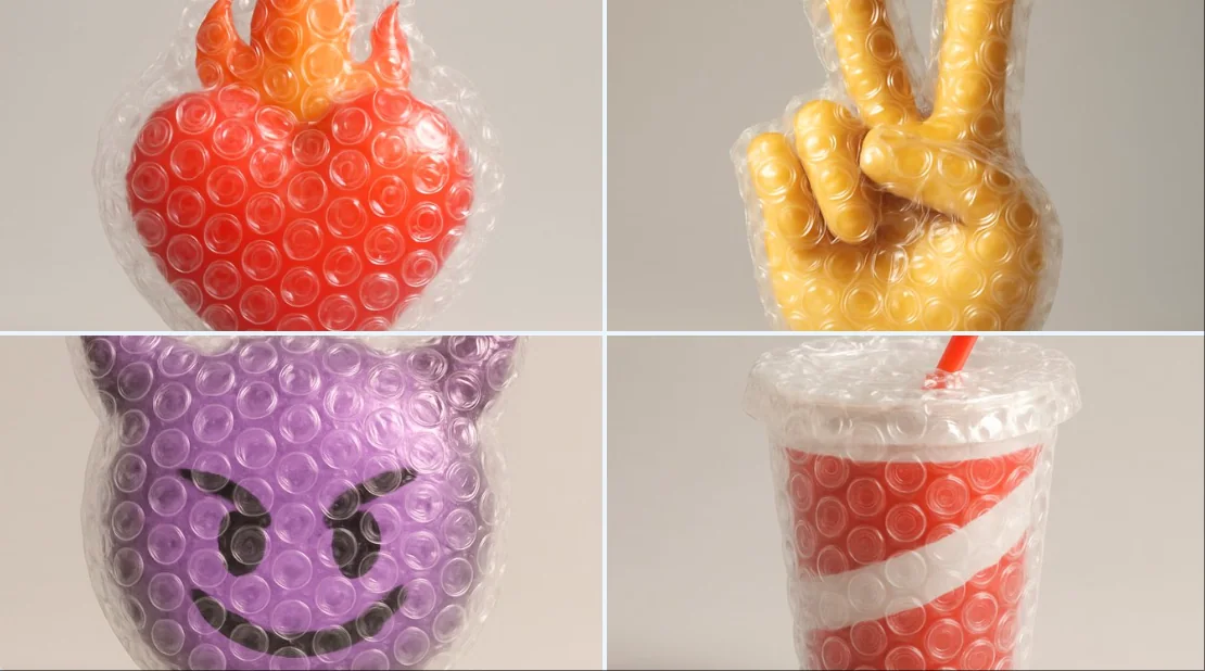 Cover the emoji with bubble wrap.