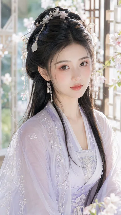古风贵女蜜桃果冻水光妆写真