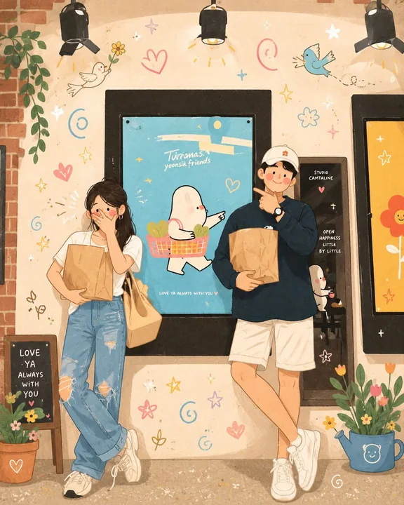 治愈系韩风温馨插画绘本风格
