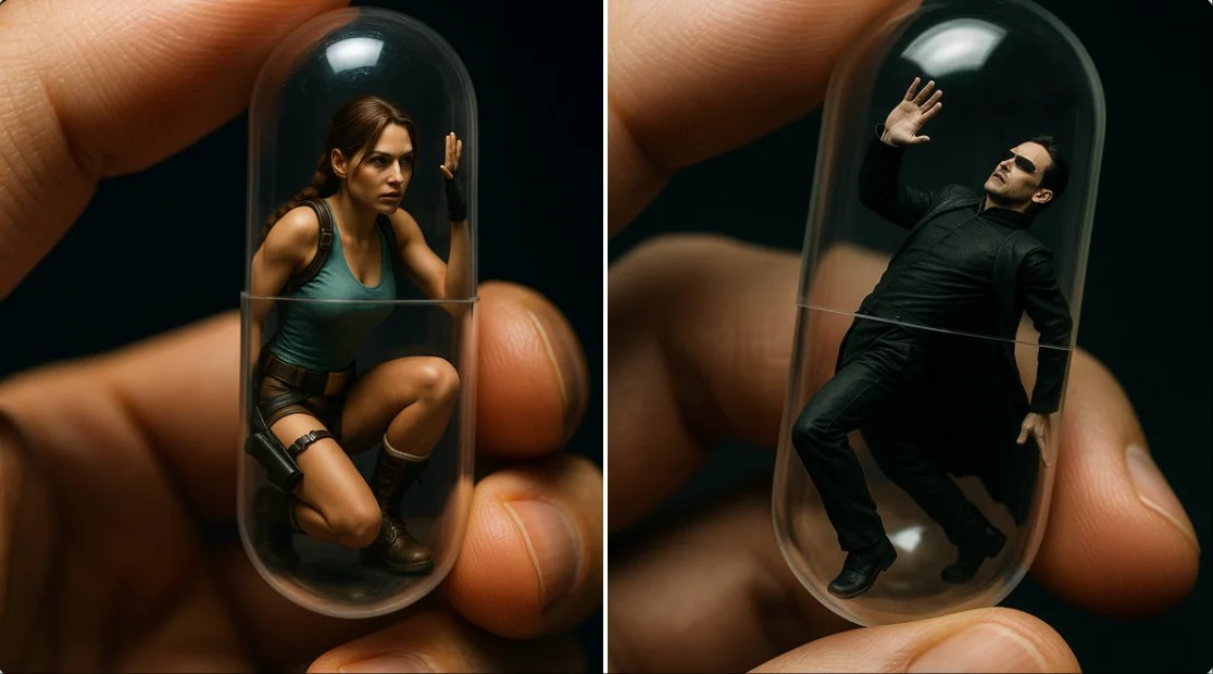 Microscopic transparent capsule