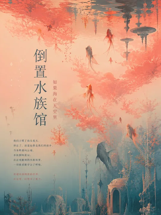 梦幻感海洋艺术设计海报生成