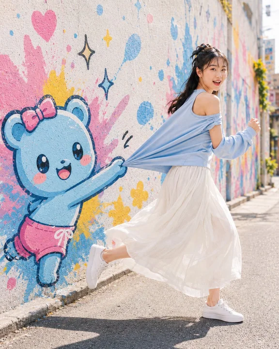 墙上的熊与夏日巷子里的少女