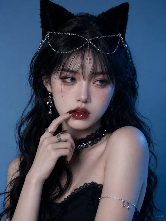 暗黑甜酷猫系社媒美妆写真
