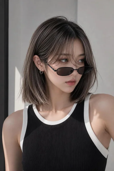 超写实极简奢华东亚女性时尚肖像