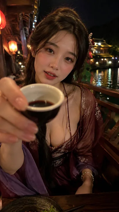 916竖版高清写实古风POV敬酒互动写真