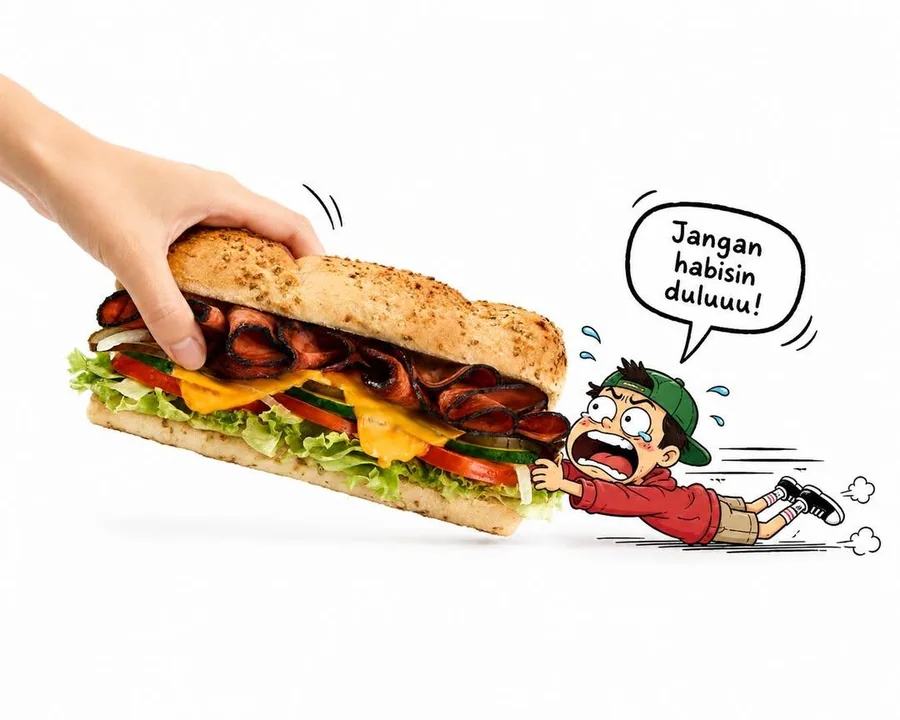 极简可爱创意食物拔河广告