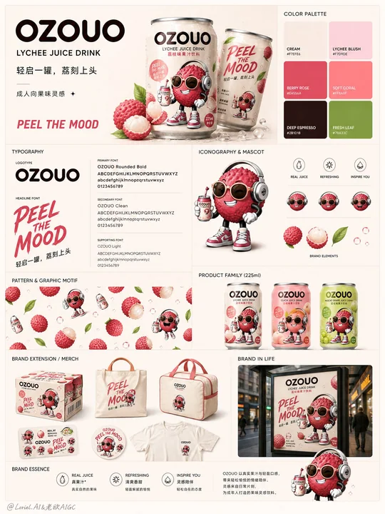 OZOUO品牌视觉规范系统海报