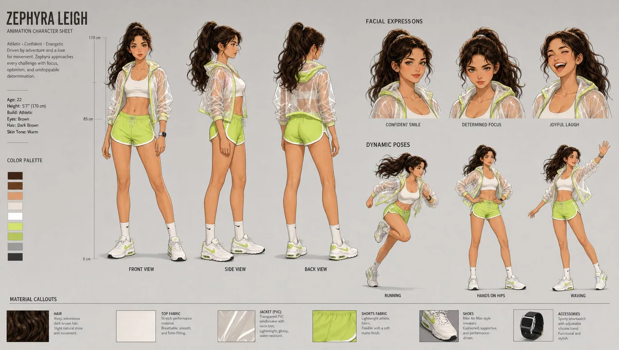 专业动画角色设定设计表