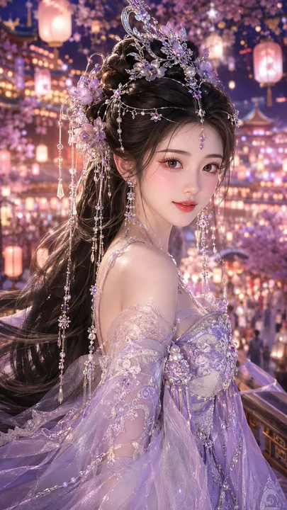 唐风仙侠节庆华美写真女主海报