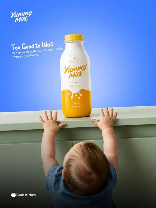 高端幼儿渴望视角商业摄影广告海报