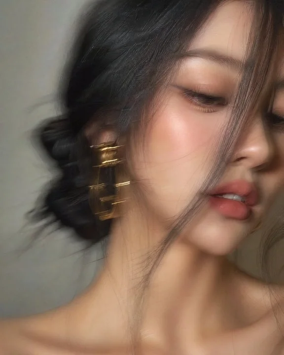 动态模糊长曝光艺术人像特写