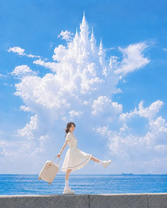 迈向云城的夏日清透人像摄影