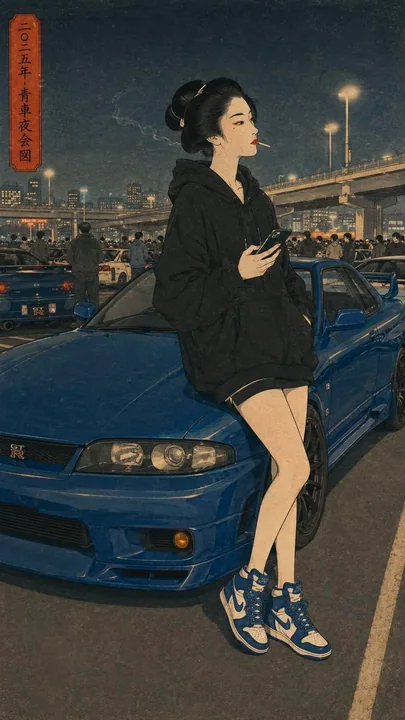 90年代复古漫风日本街头本田跑车
