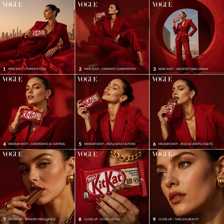Vogue时尚杂志3x3分镜脚本生成