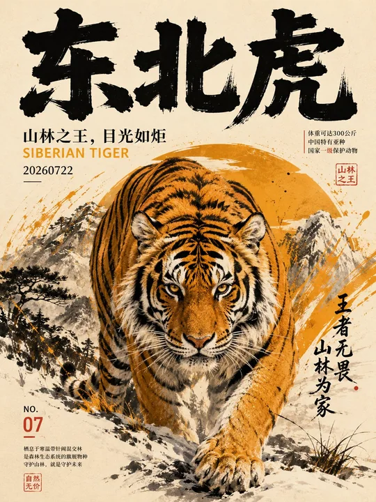 东方现代美学高级动物海报设计