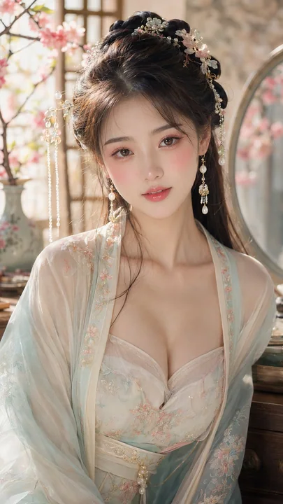 古风贵女春日水光美妆写真