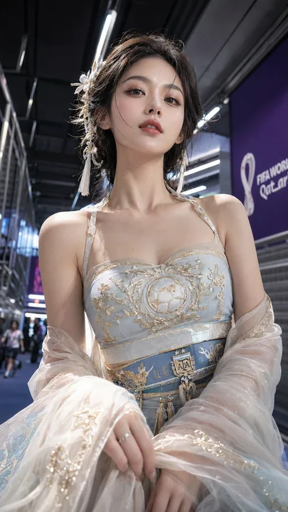 绿茵场下的古风魅影:世界杯足球宝贝大片