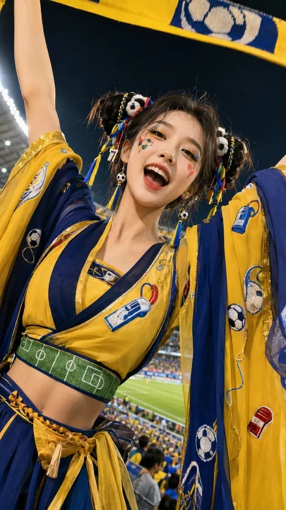 盛世绿茵:古风少女的世界杯狂欢时刻