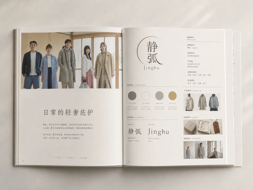 静弧品牌全案:东方治愈系轻奢视觉设计画册