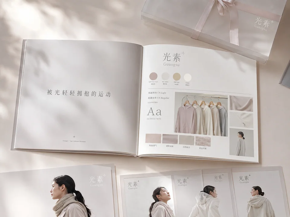 光素品牌全案:柔光治愈系运动视觉手册