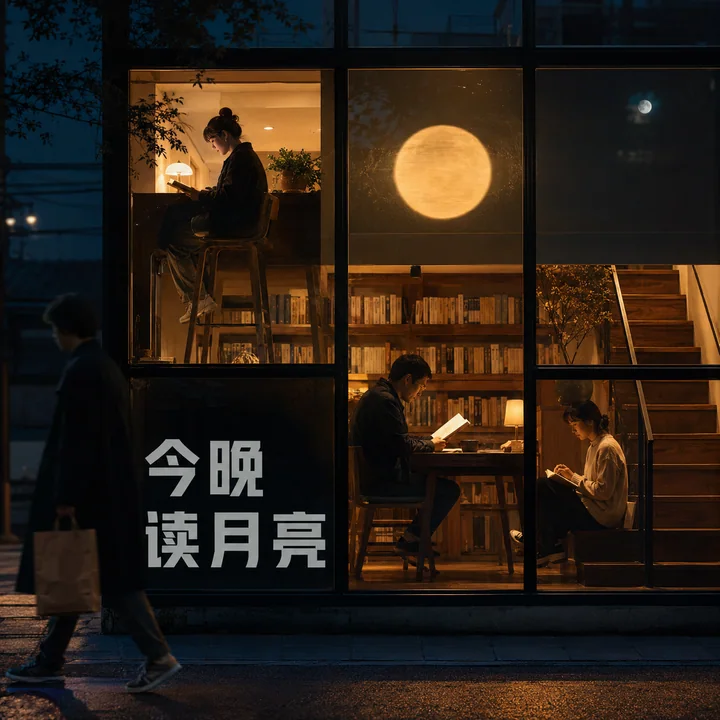 今晚读月亮:独立书店的治愈中秋夜