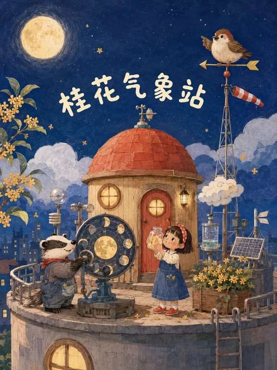 桂花气象站的中秋奇幻童话绘本
