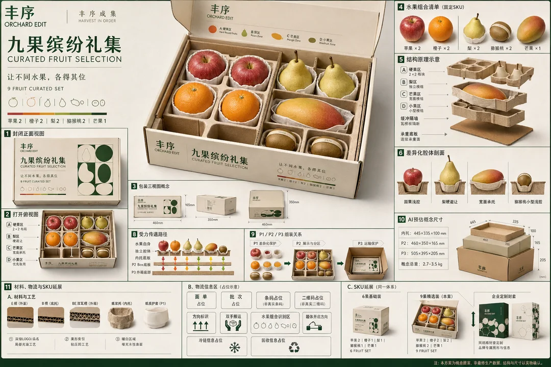 丰序九果包装设计提案板